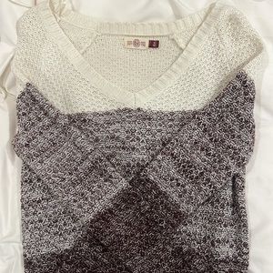 Maroon and white sweater